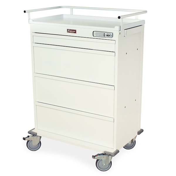 Harloff Value Punch Card Medication Cart with E-Lock, 600 Punch Card Capacity VLT480EPC - main